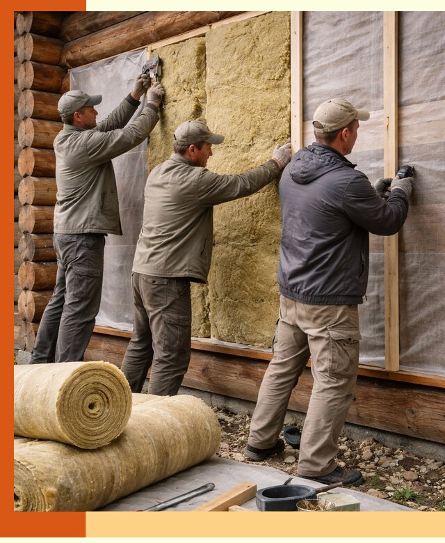 Утепление деревянного дома в Апшеронске эффективными технологиями