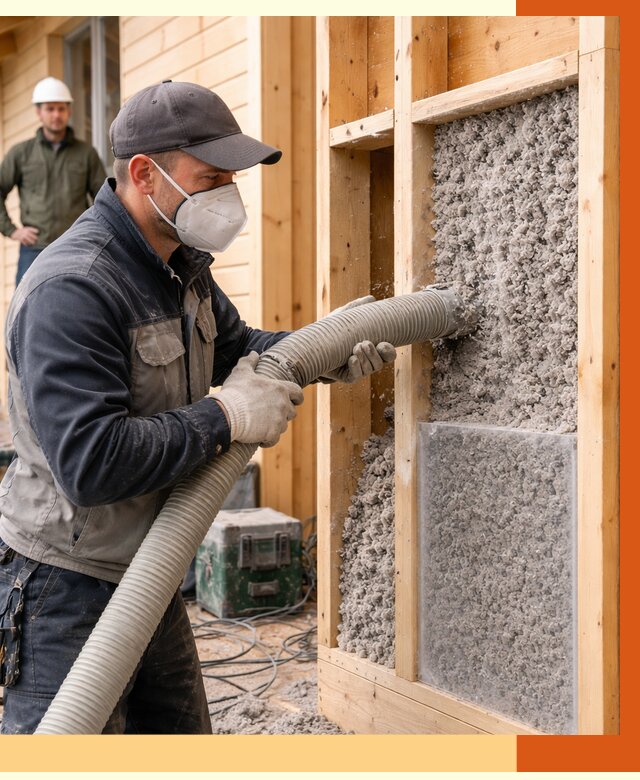 Утепление дома из бруса эковатой в Апшеронске от 1896 руб/м2 | ТепломастерПшр