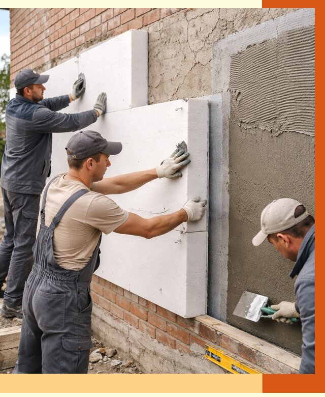 Утепление кирпичного дома в Апшеронске от 4304 руб. под ключ | ТепломастерПшр