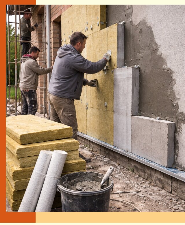 Утепление кирпичного дома под ключ в Апшеронске