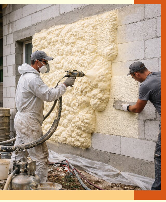 Утепление дома из газобетона ППУ в Апшеронске от 4919 руб./м² под ключ | ТепломастерПшр