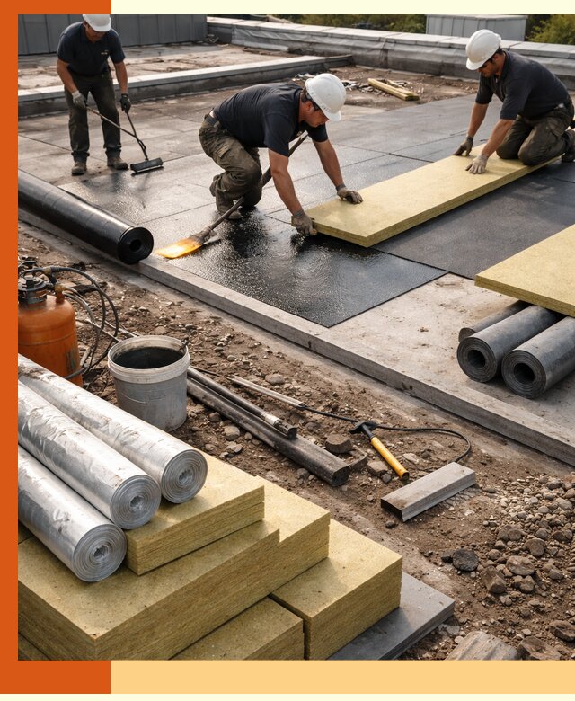 Утепление плоской крыши в Апшеронске — надежная теплоизоляция и герметизация