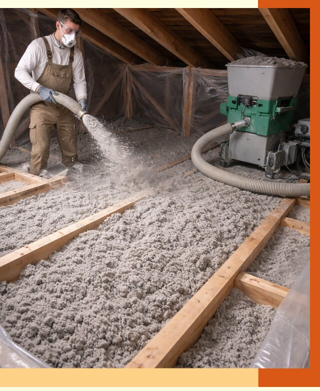 Утепление чердака эковатой в Апшеронске от 1486 руб/м2 — заказать у ТепломастерПшр