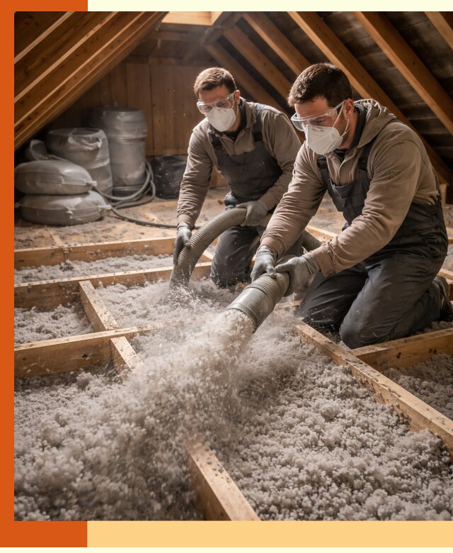 Утепление чердака эковатой в Апшеронске — быстро и надёжно
