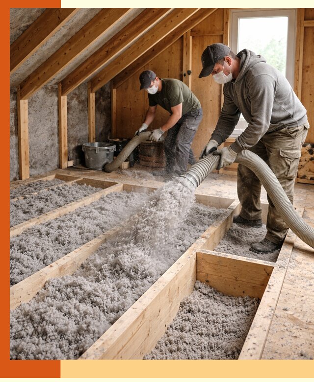 Утепление мансарды эковатой в Апшеронске с гарантией качества