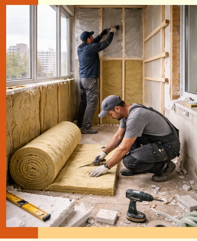 Утепление балкона под ключ в Апшеронске качественно и быстро