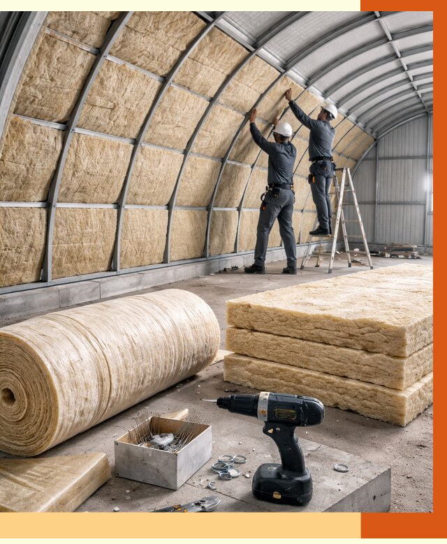 Утепление арочного ангара в Апшеронске от 3279 руб./м2 под ключ | ТепломастерПшр