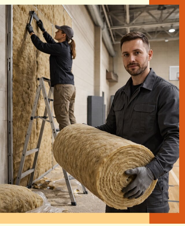 Утепление спортзала в Апшеронске от 7686 руб/м2 — комплексное утепление под ключ | ТепломастерПшр