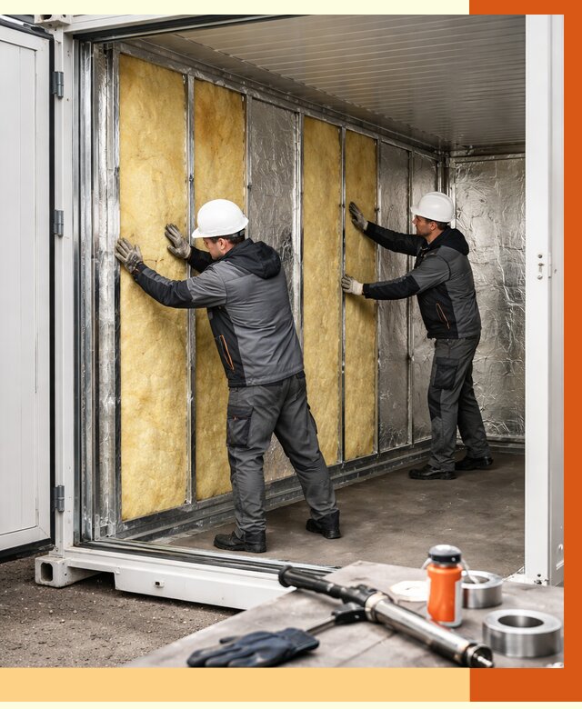 Утепление рефрижераторного контейнера в Апшеронске от 46116 руб./м² | ТепломастерПшр