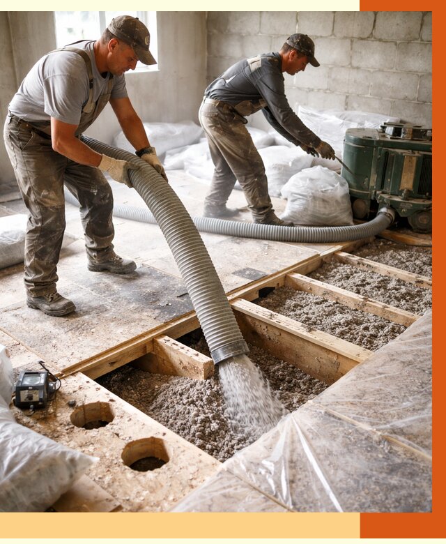 Заполнение пустот перекрытий в Апшеронске от 4612 руб. под ключ | ТепломастерПшр