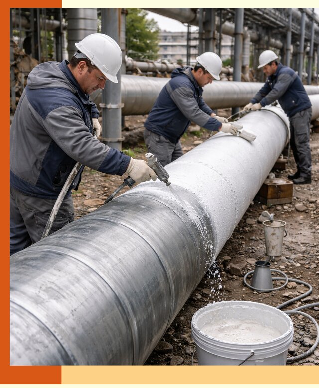 Утепление теплотрассы жидкой теплоизоляцией в Апшеронске