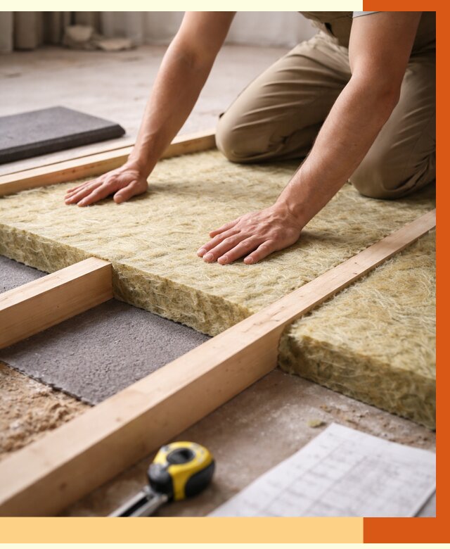 Шумоизоляция пола в Апшеронске от 1281 руб./м² — профессиональная звукоизоляция | ТепломастерПшр