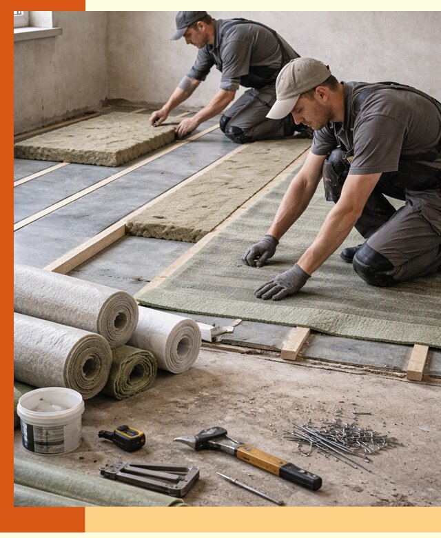 Шумоизоляция пола в Апшеронске — профессиональная звукоизоляция помещений