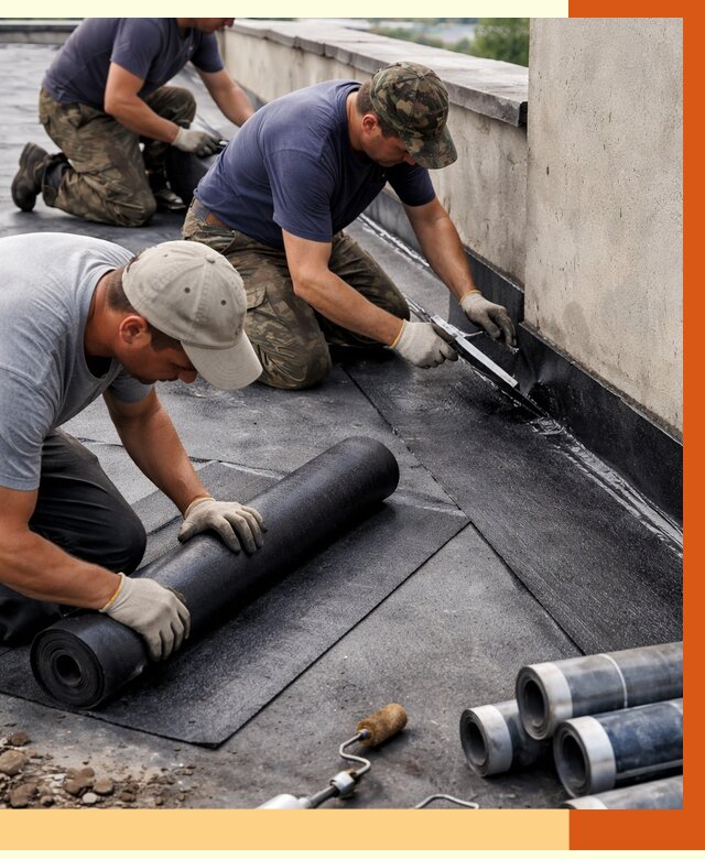Гидроизоляция кровли в Апшеронске от 4612 руб. — профессиональная гидроизоляция крыши | ТепломастерПшр
