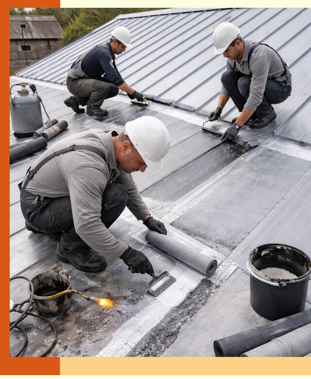 Гидроизоляция металлической кровли с гарантией в Апшеронске