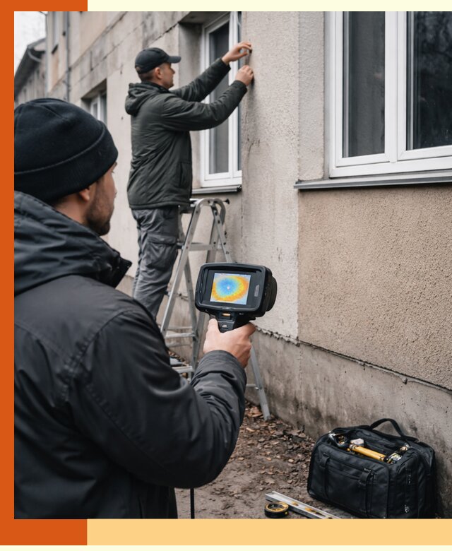 Тепловизионное обследование фасада в Апшеронске для выявления дефектов